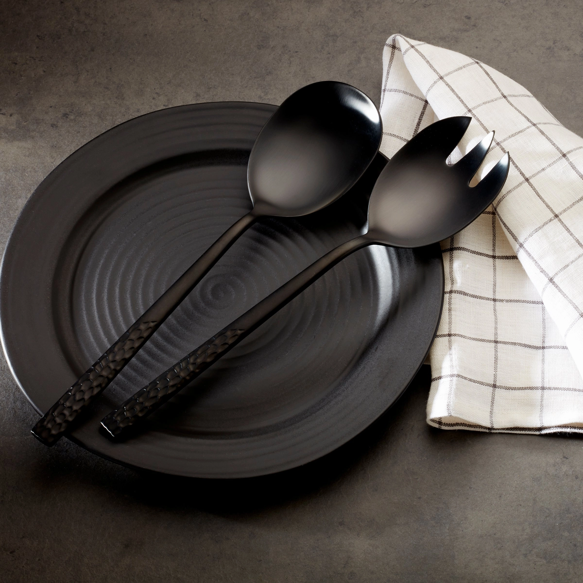Mezze Midnight 2 Piece Salad Servers