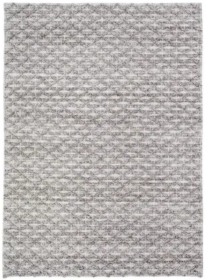 Mia Grey Lattice Wool Rug *NO RETURNS UNLESS FAULTYmodern color block patchwork rug
