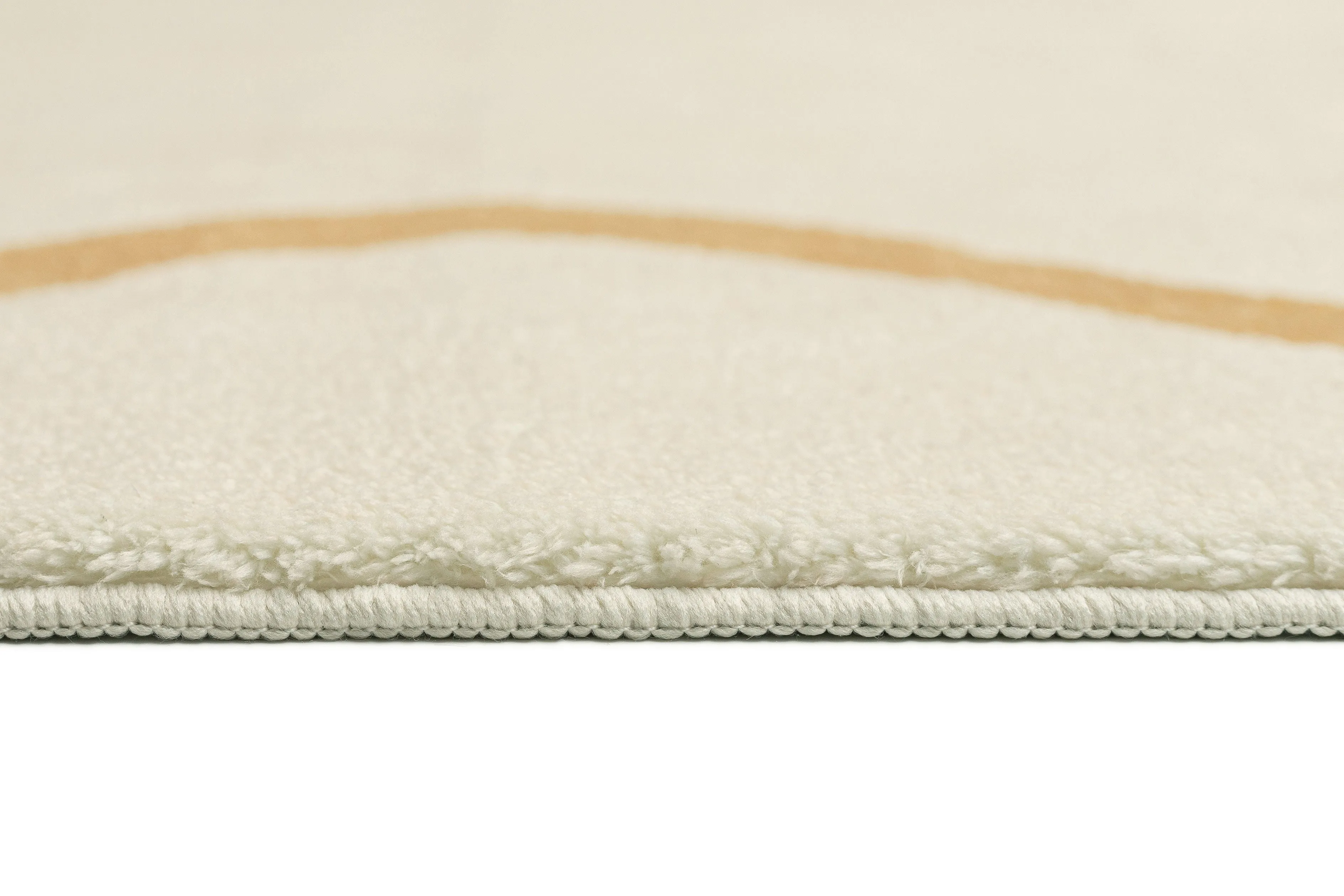 Micah Brown and Beige Wiggle Bordered Washable Rug