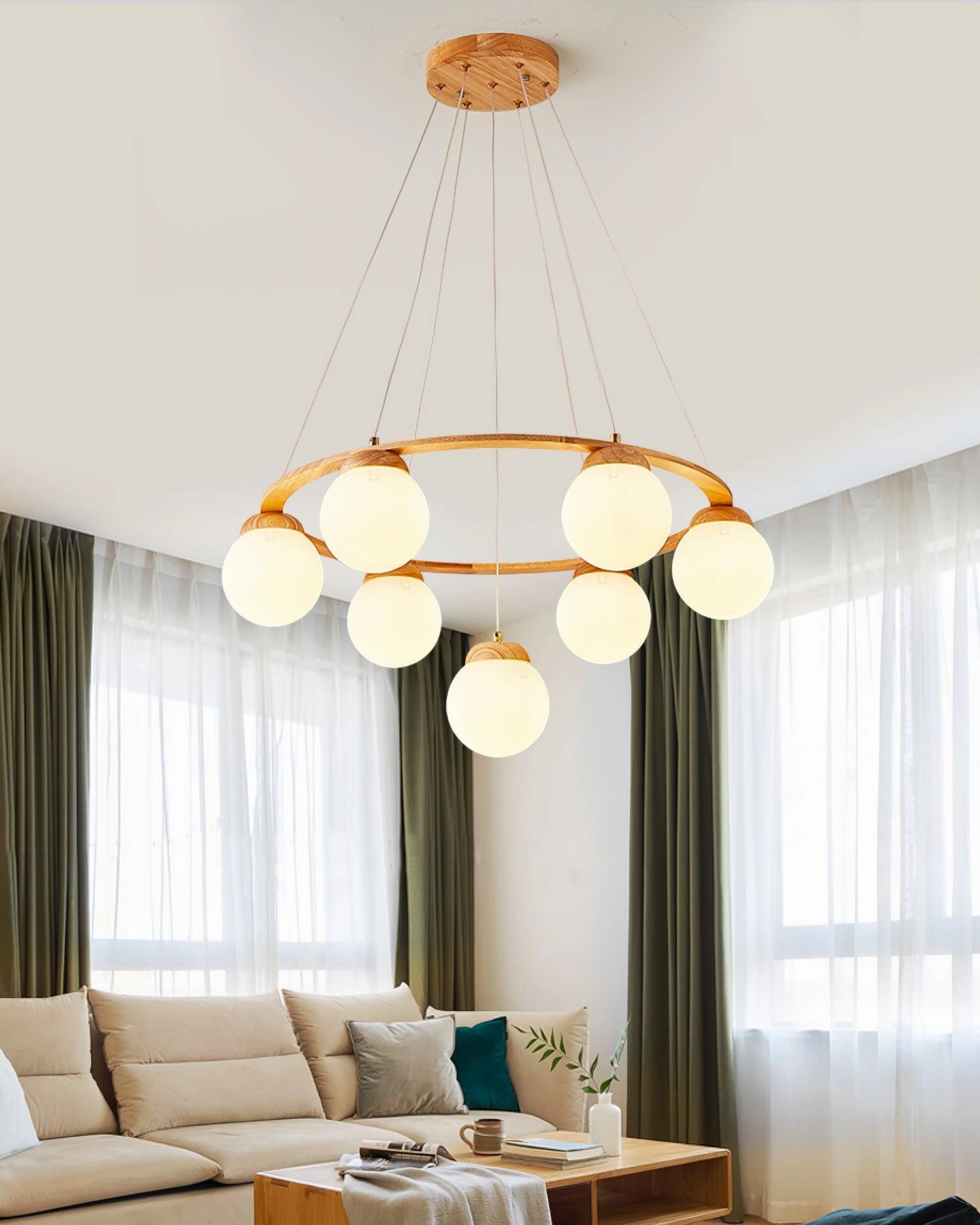 Miira Wood Chandelier