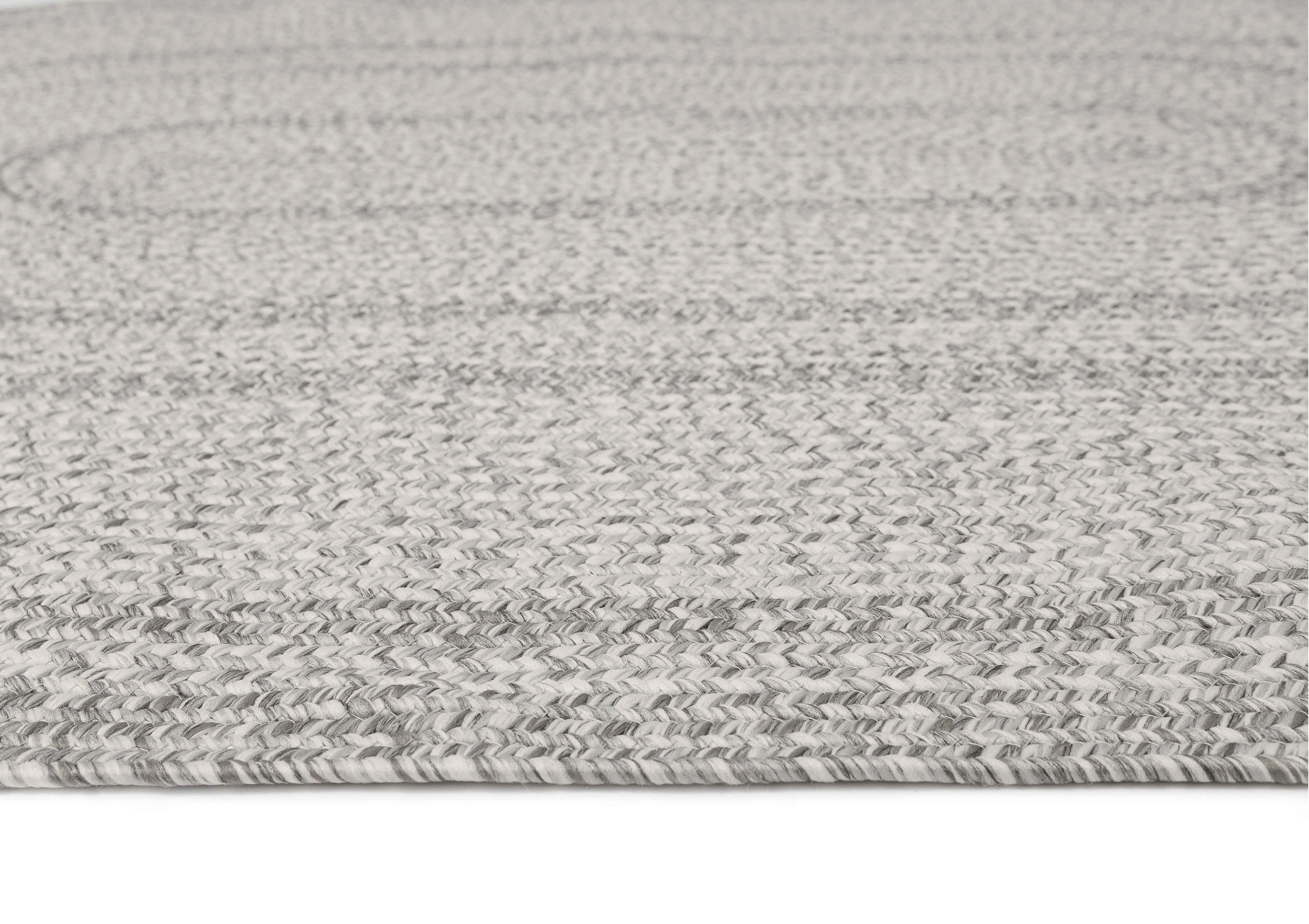 Mika Grey Braided Flatweave Indoor Outdoor Oval Rug *NO RETURNS UNLESS FAULTY