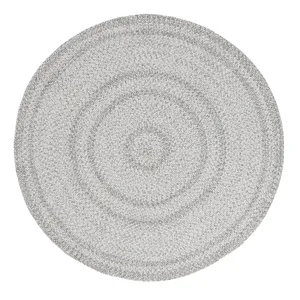 Mika Grey Braided Flatweave Indoor Outdoor Round Rugmodern color block patchwork rug