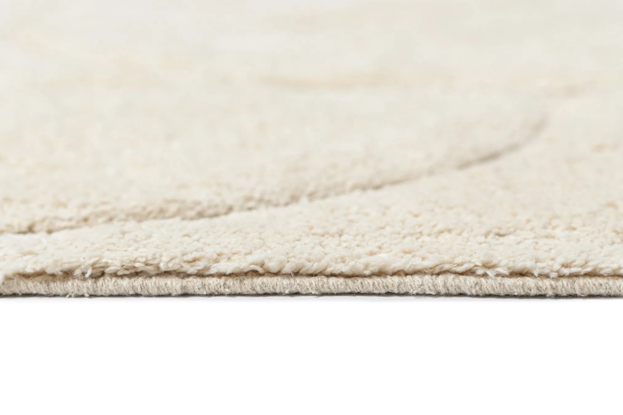 Mikaela Cream Beige Abstract Cotton Washable Rug