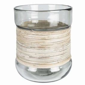 Miley Vase With Cane Wrap - Largenordic style desktop ornaments