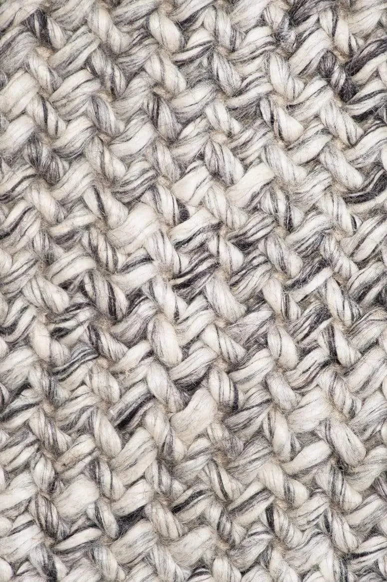 Millicent Dark Grey and Ivory Marble Looped Rug