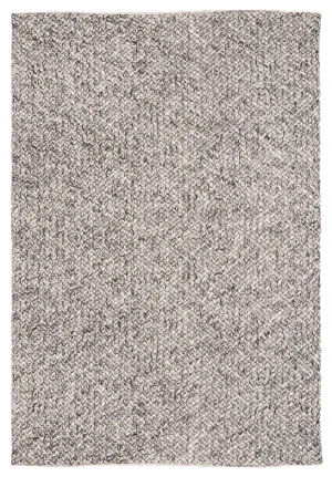 Millicent Dark Grey and Ivory Marble Looped Rugmodern color block patchwork rug
