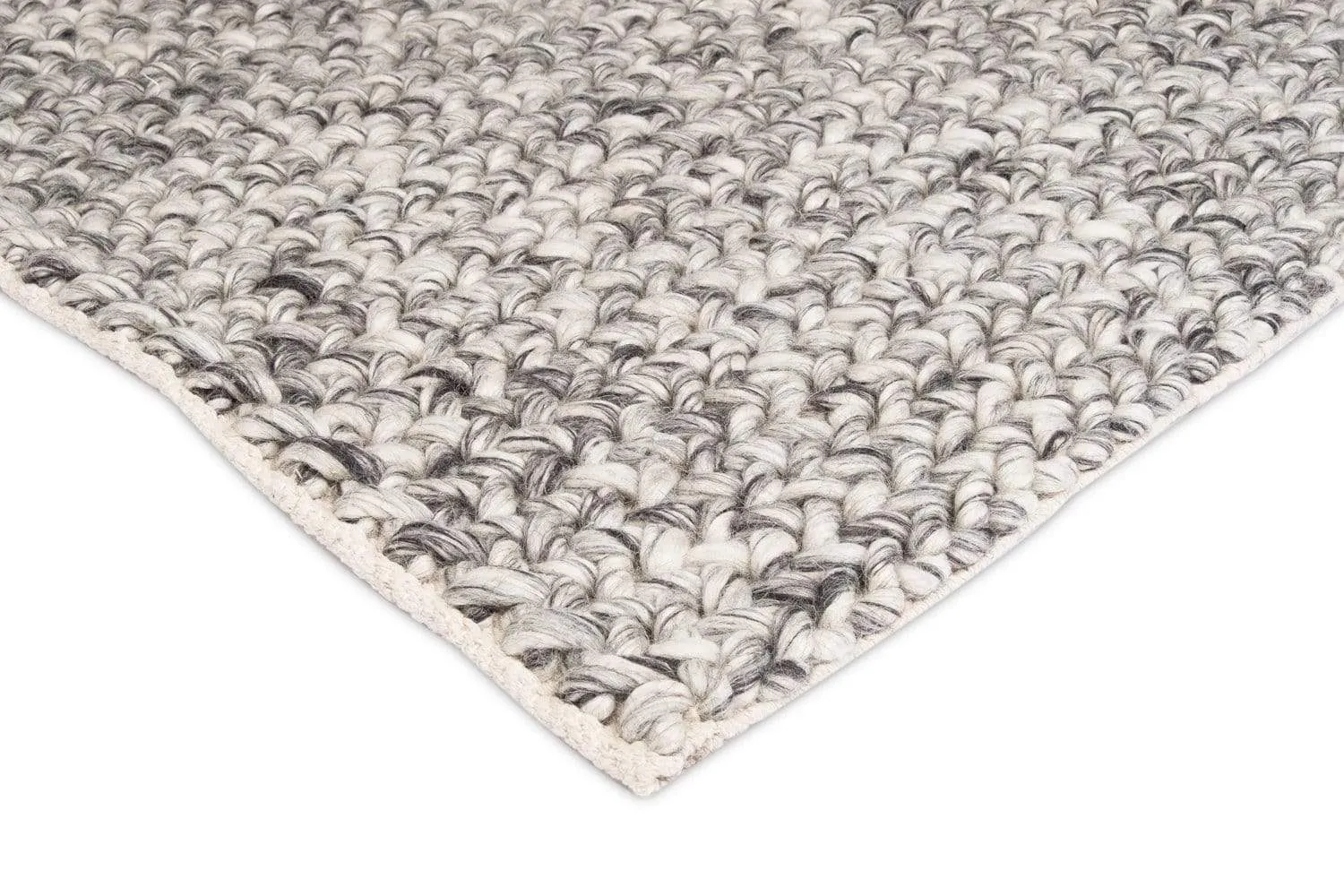 Millicent Dark Grey and Ivory Marble Looped Rug
