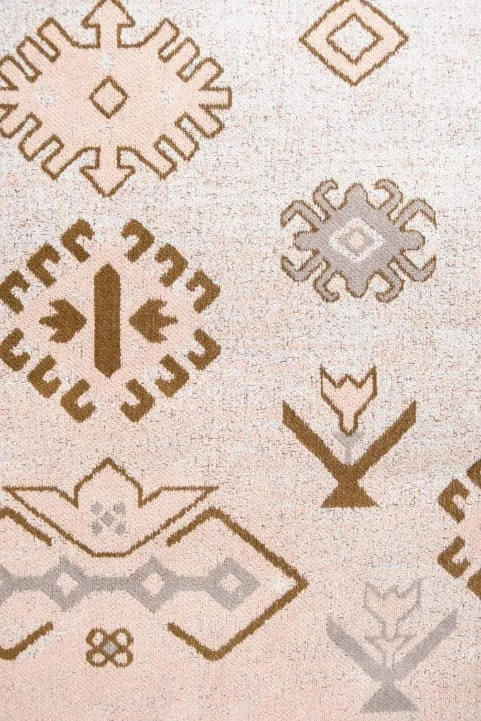 Mimi Peach and Beige Tribal Rug *NO RETURNS UNLESS FAULTY