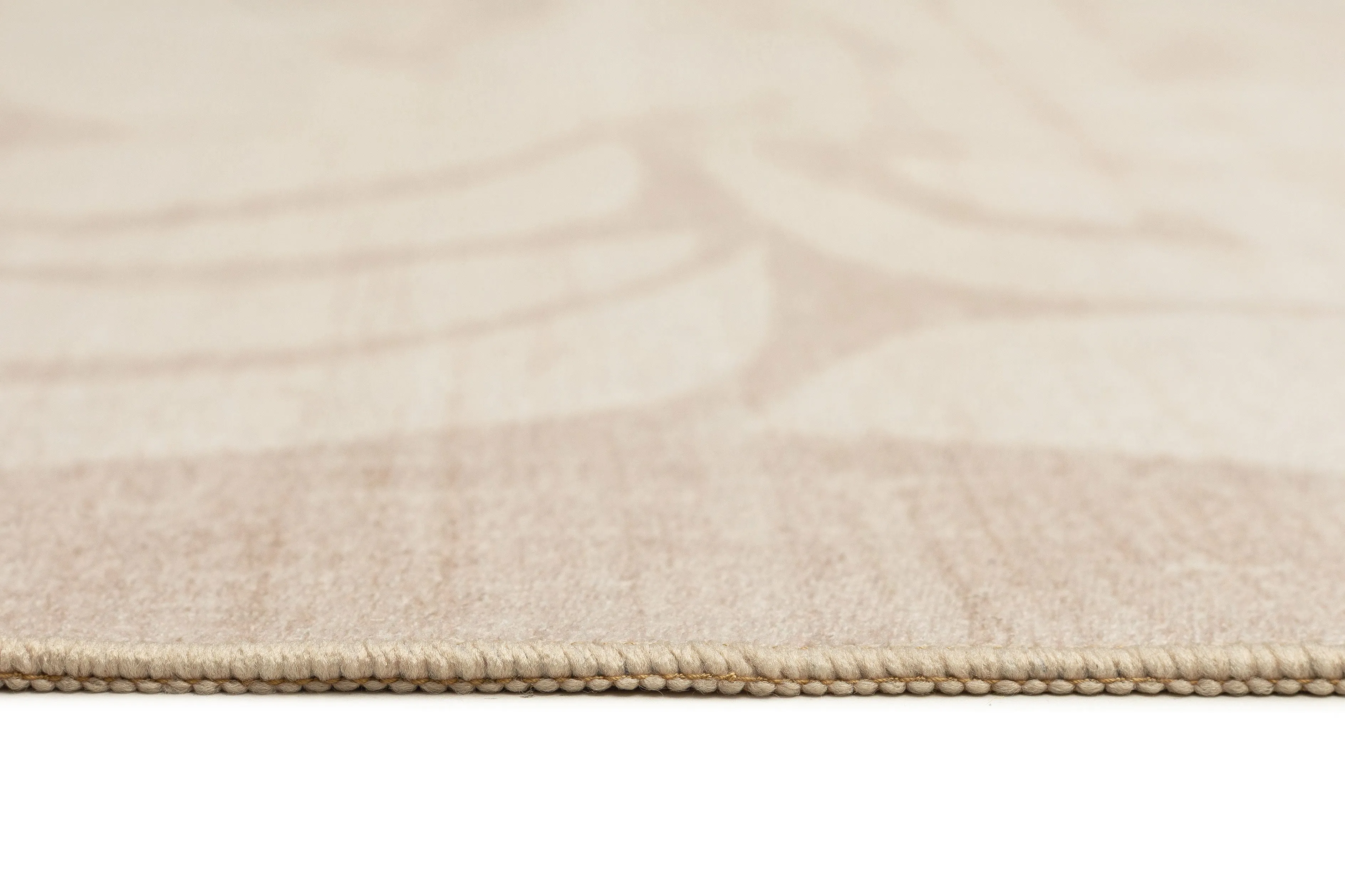 Minar Beige Botanical Washable Rug