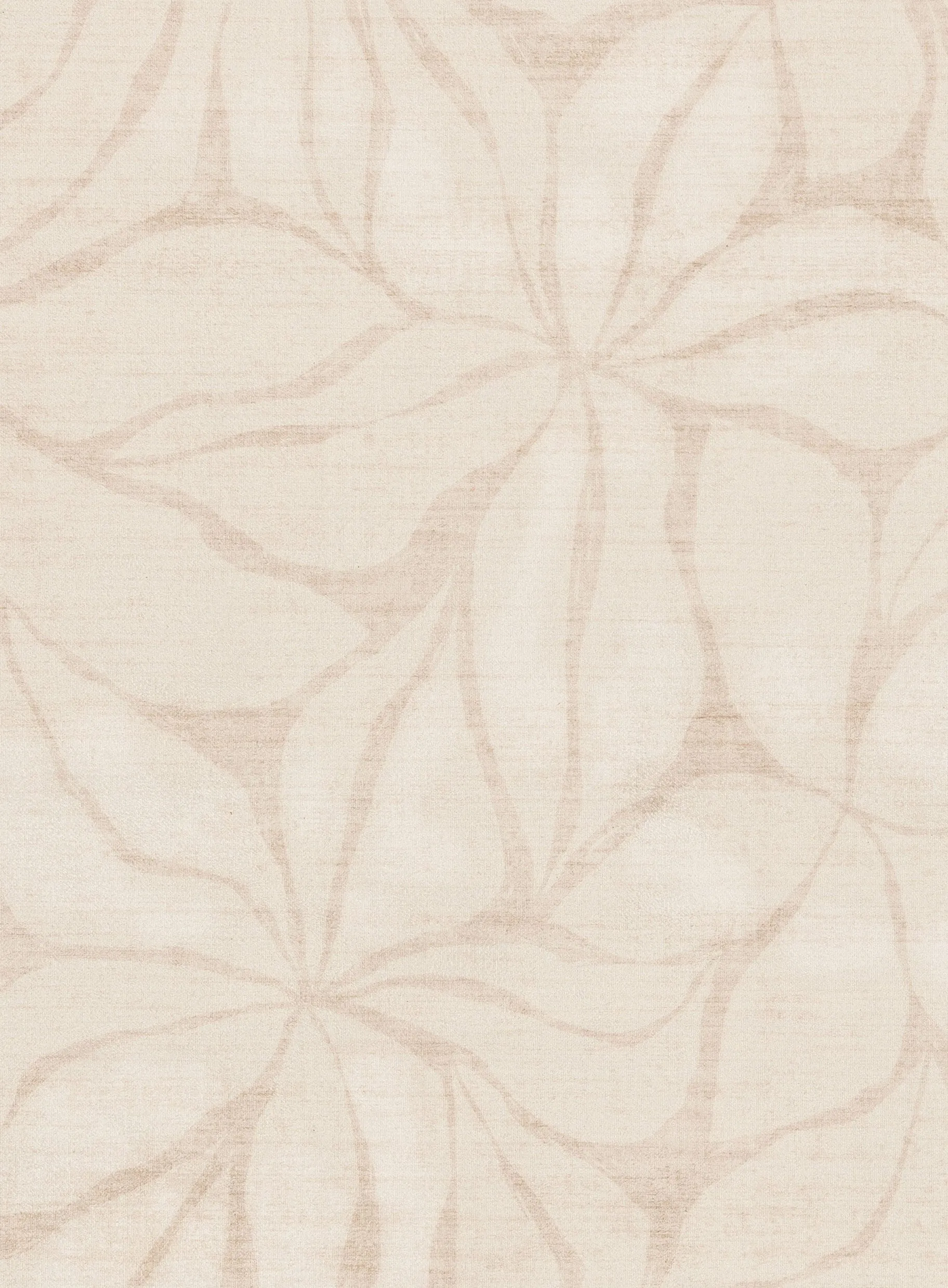 Minar Beige Botanical Washable Rug