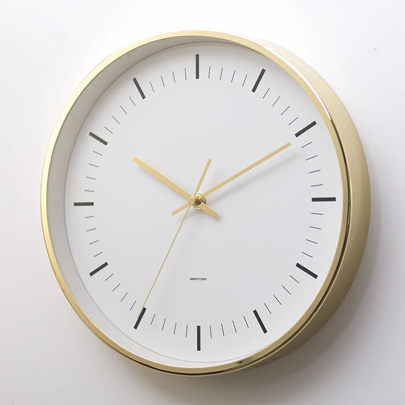 Minimalist Nordic Gold Wall Clock