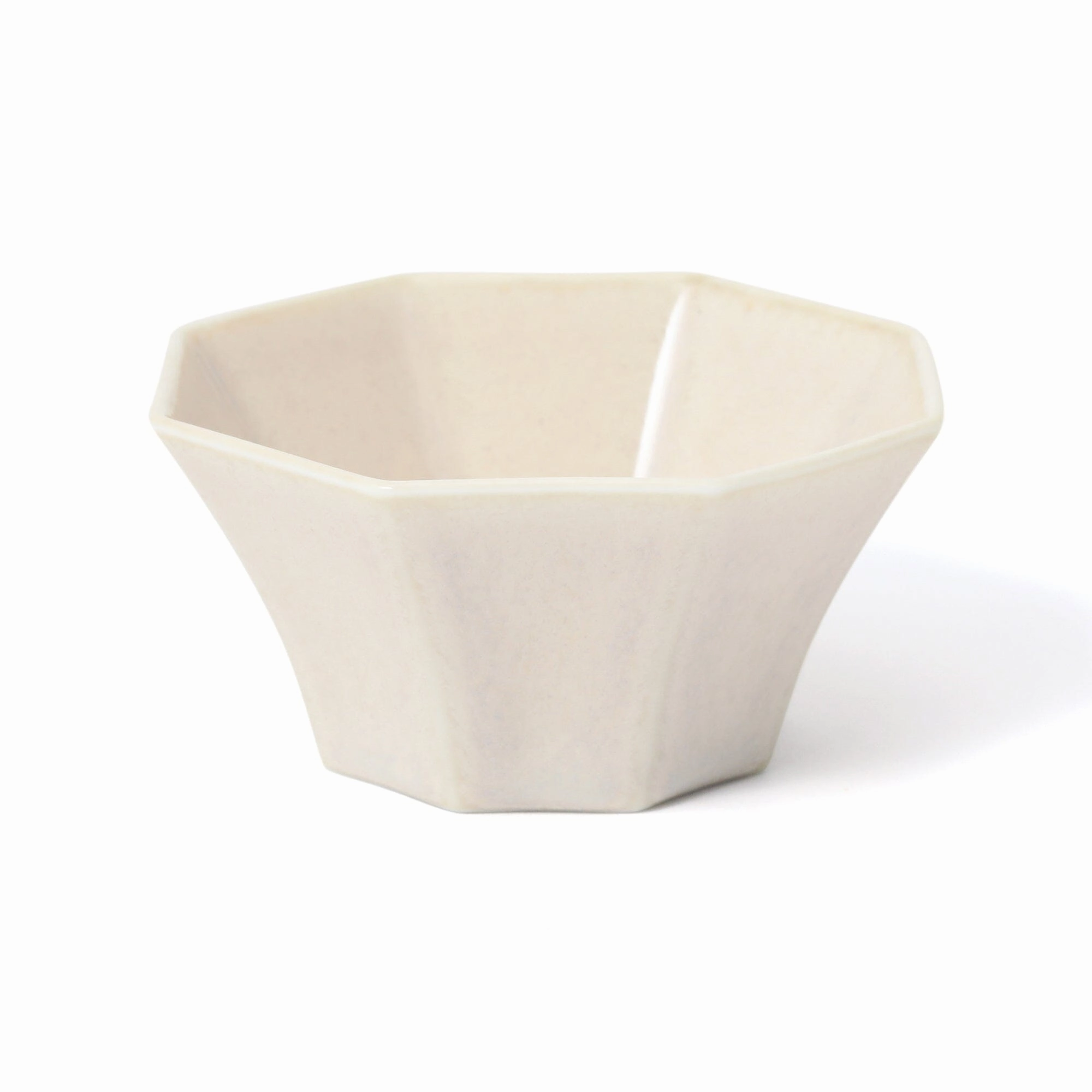 Mino Mini Bowl Octagon Ivoryhand-painted ceramic bowl