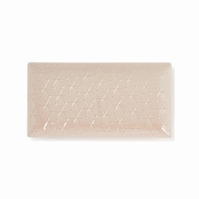 Mino Rectangular Plate Medium Pinkhand-painted ceramic bowl