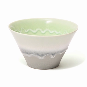 Mino Rice Bowl Bicolor Green X Grayhand-painted ceramic bowl