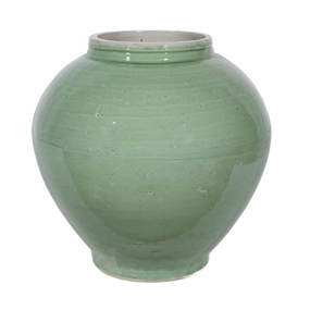 Mint Green Crackle Round Jarnordic style desktop ornaments