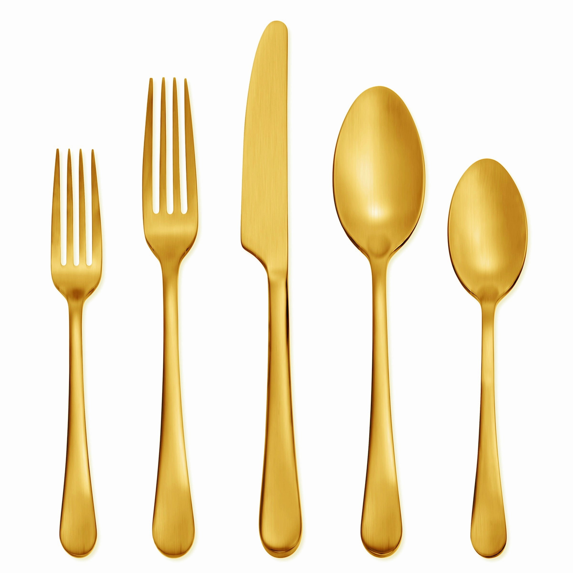 Mirabella Gold Titanium Satin 20 Piece Flatware Seteco-friendly bamboo fiber tableware set 