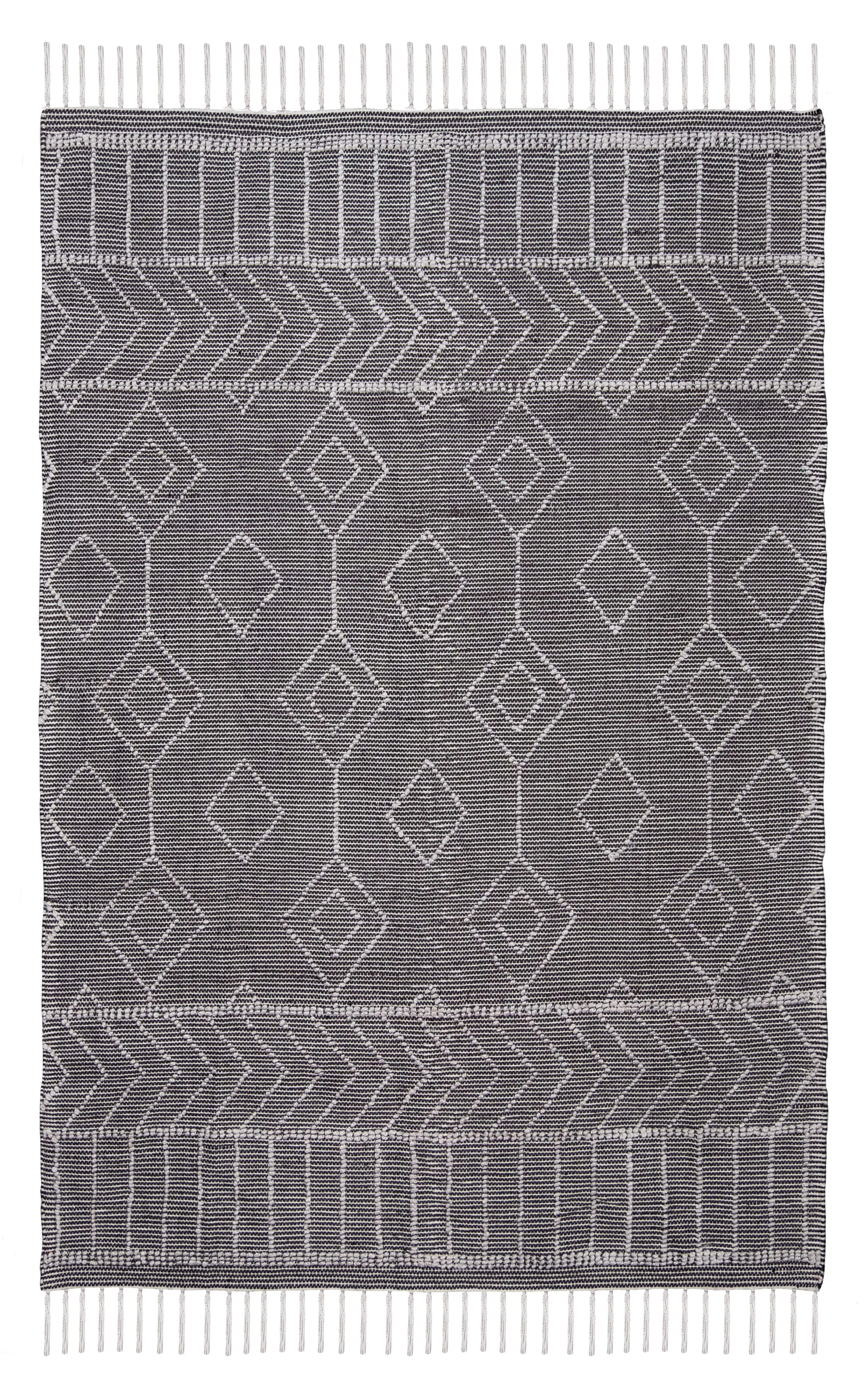Mirabelle Black Indoor Outdoor Rug *NO RETURNS UNLESS FAULTYmodern color block patchwork rug
