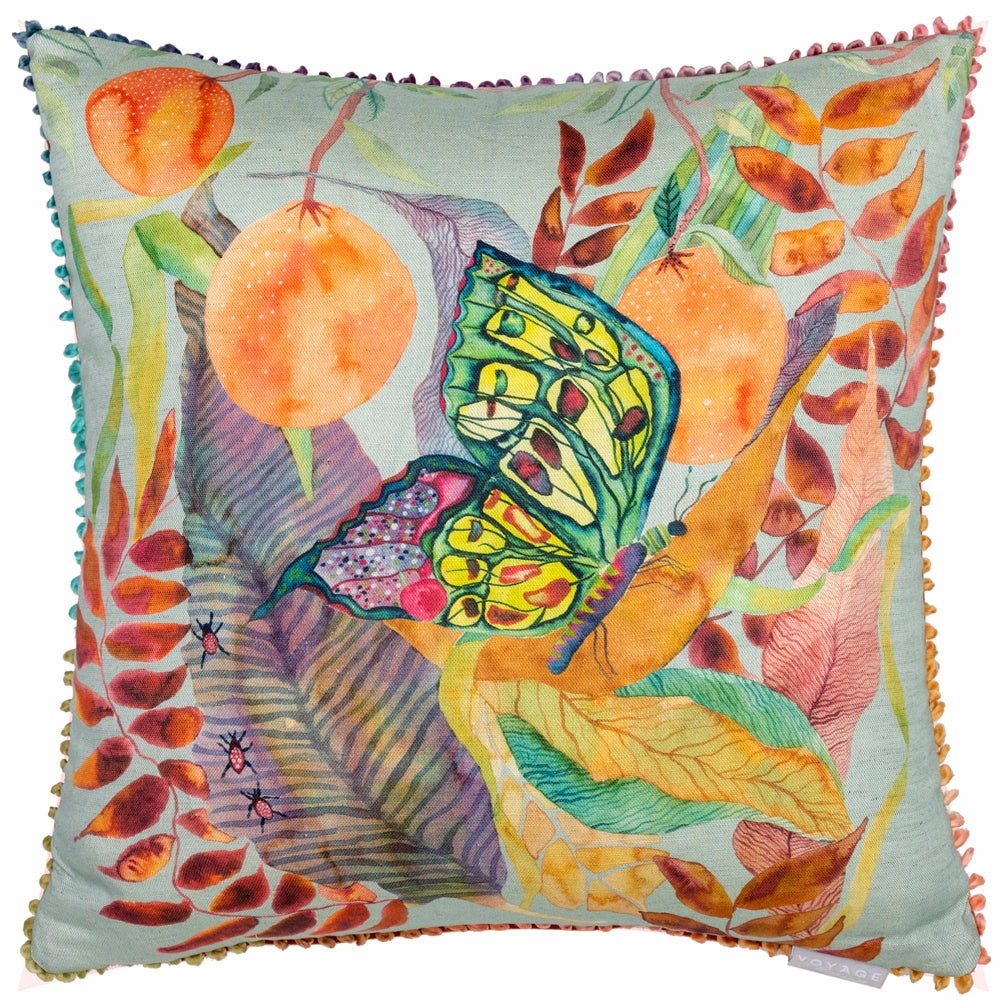 Mirabelle Printed Feather Cushion Robins Egg
