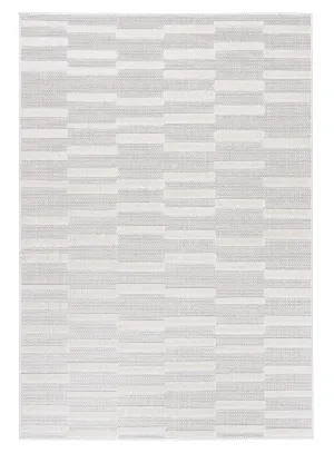 Miran Ivory Cream Striped Indoor Outdoor Rug *NO RETURNS UNLESS FAULTYmodern color block patchwork rug