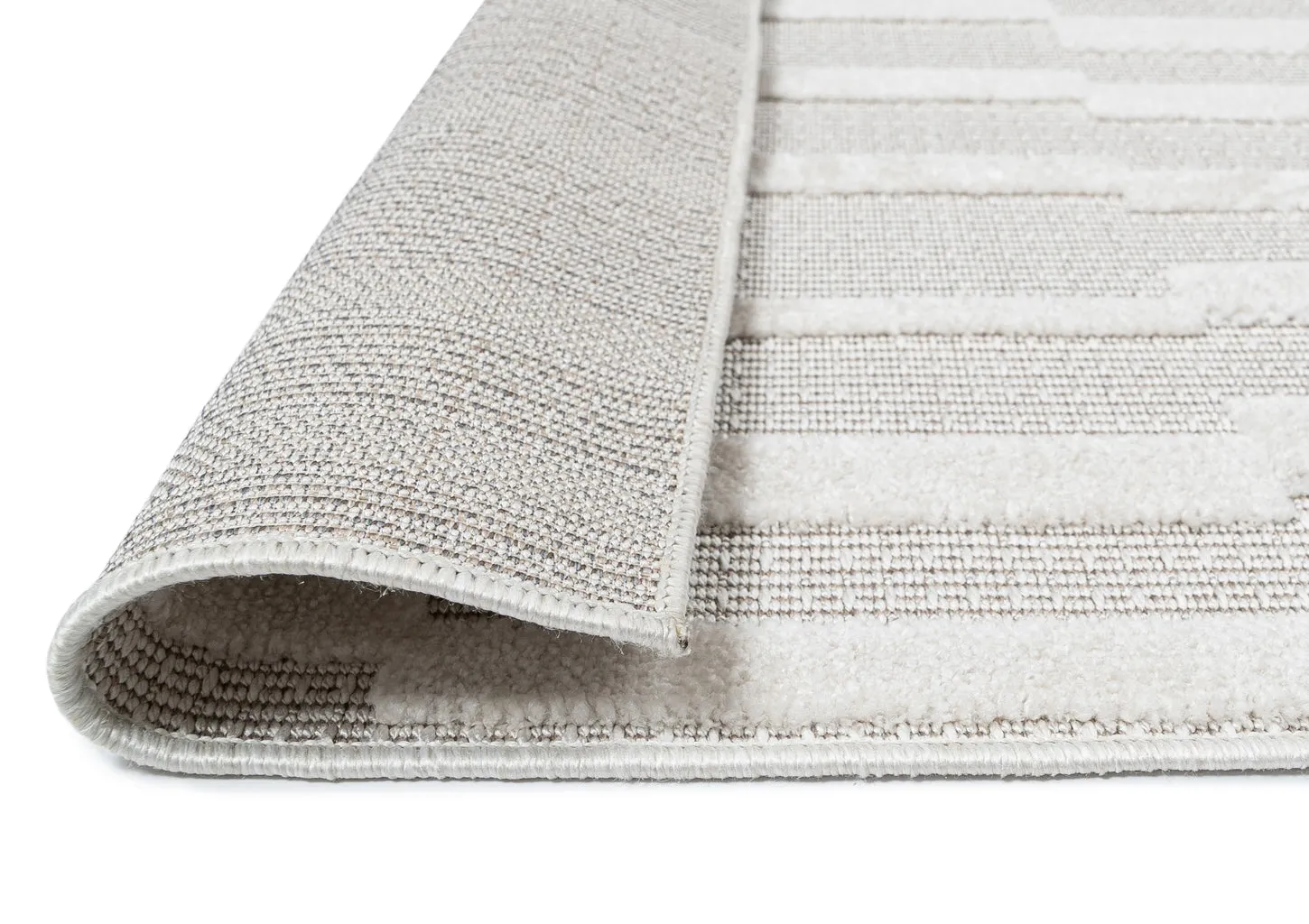 Miran Ivory Cream Striped Indoor Outdoor Rug *NO RETURNS UNLESS FAULTY