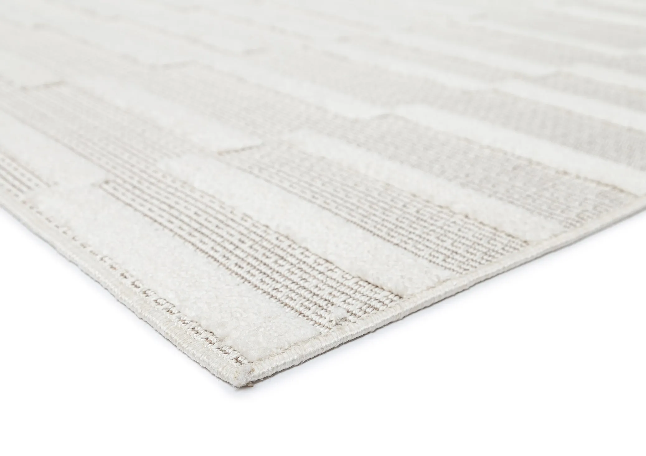 Miran Ivory Cream Striped Indoor Outdoor Rug *NO RETURNS UNLESS FAULTY