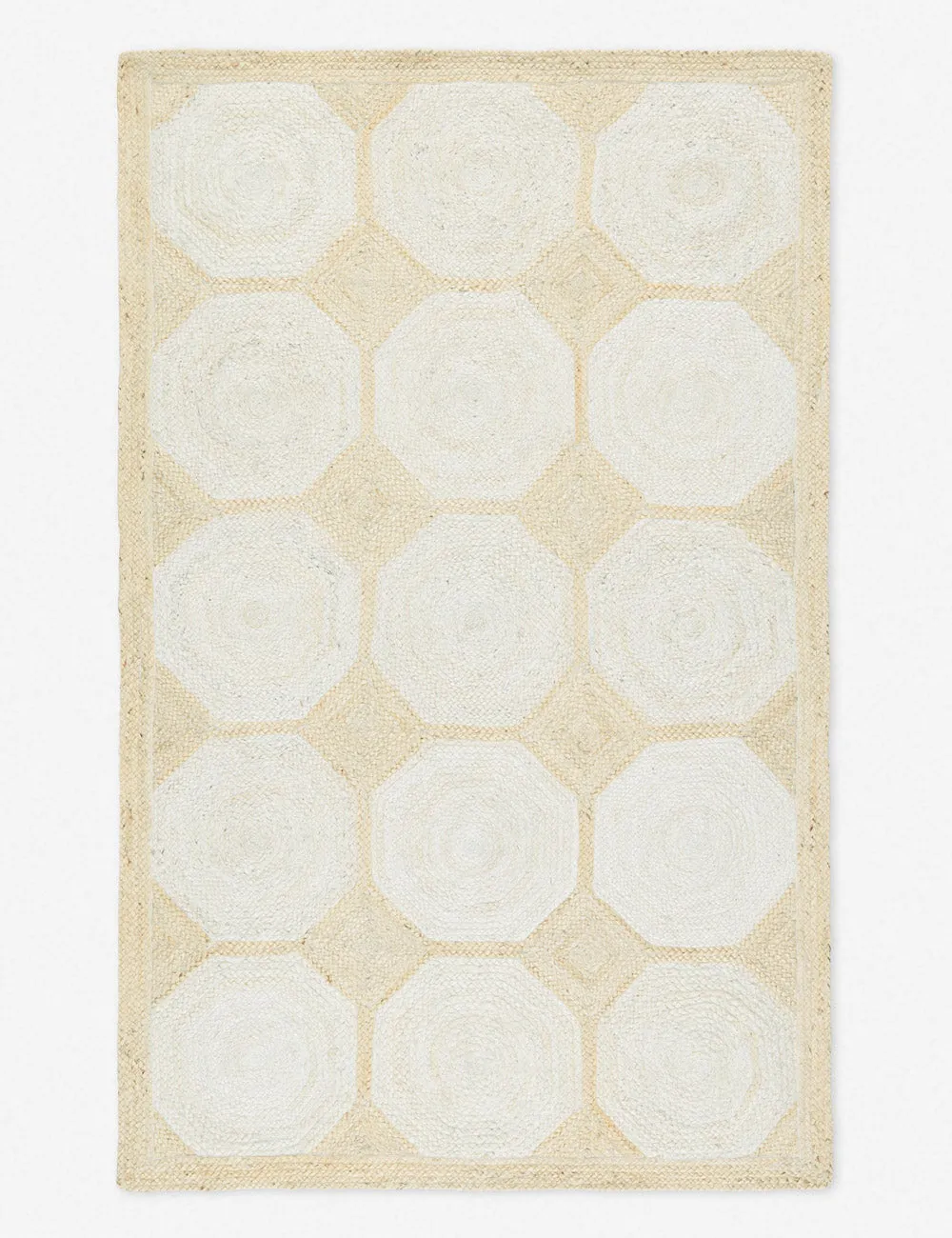 Miren Handwoven Jute Rugmodern color block patchwork rug