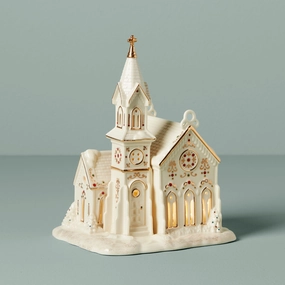 Mistletoe Park Light-Up Village Church Figurinehome decor ,wall decor 