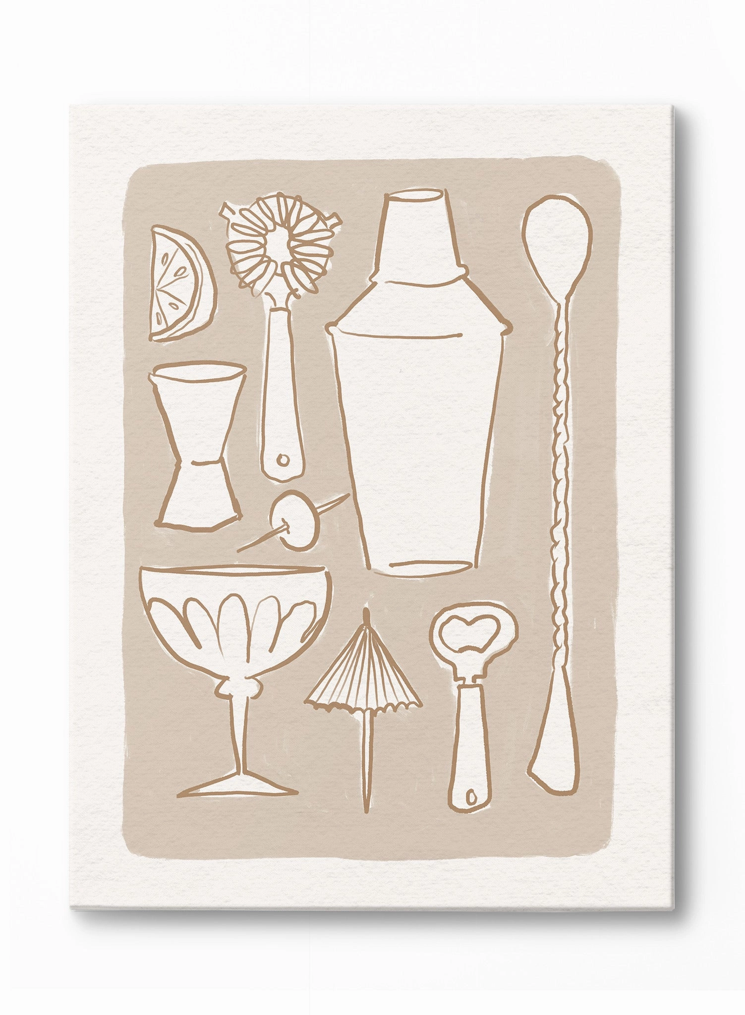 Mixologist Essentials, Canvasindoor decorative canvas print