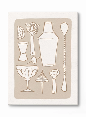 Mixologist Essentials, Canvasindoor decorative canvas print