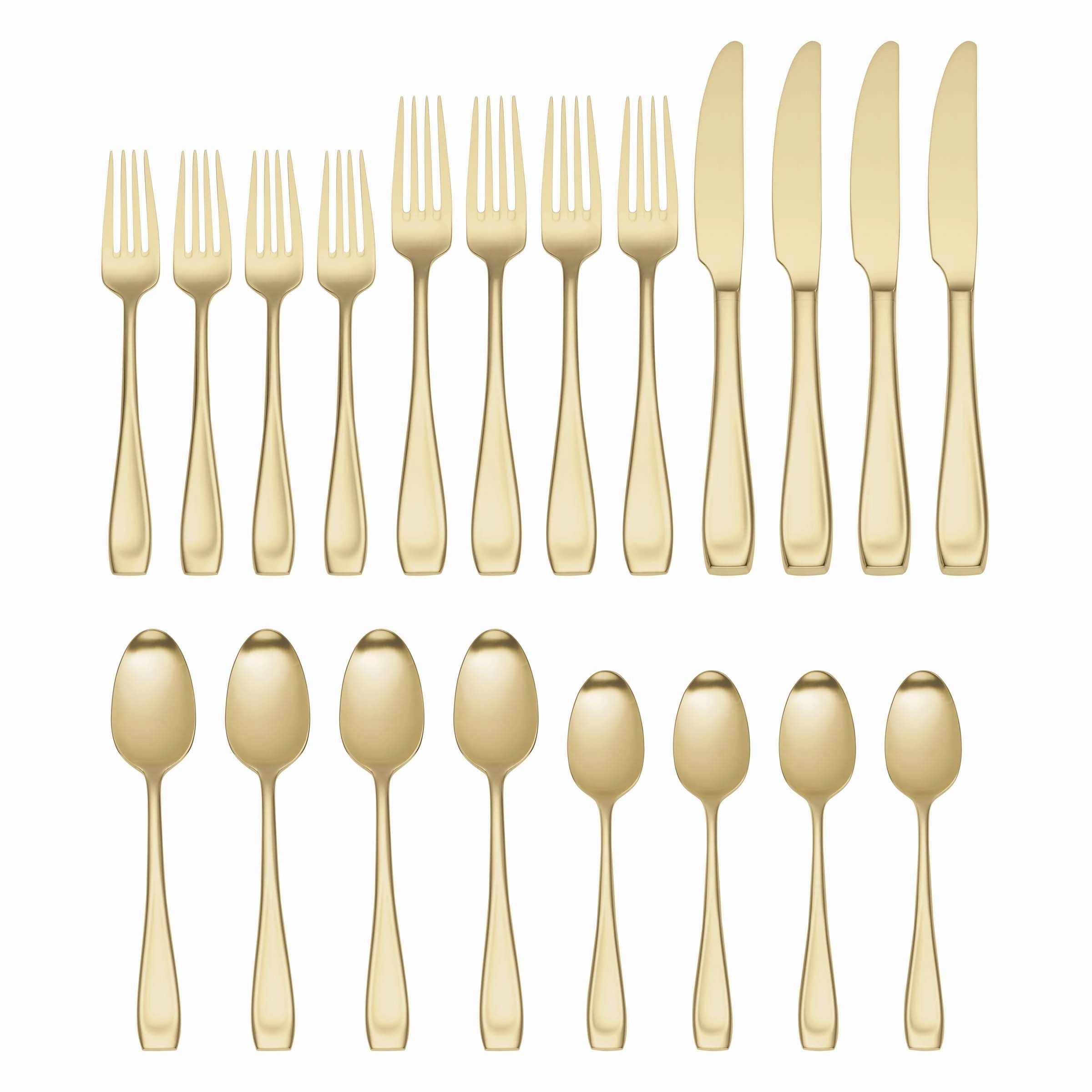 Moda Champagne Satin 20 Piece Flatware Set