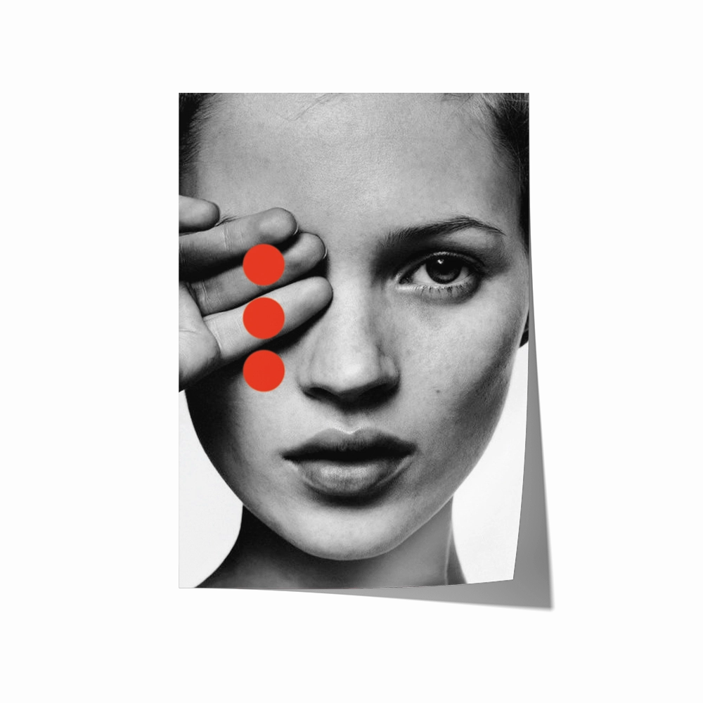 Model Art Portrait Kate Moss