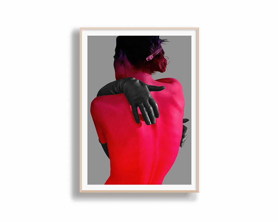 Model Art Portrait Red