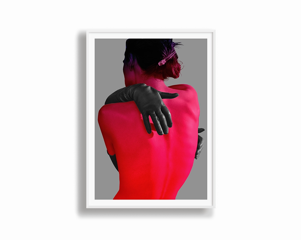 Model Art Portrait Red