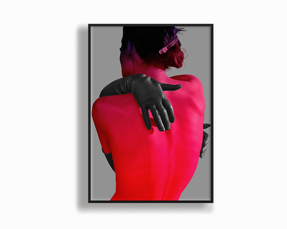 Model Art Portrait Red