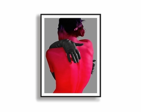 Model Art Portrait Redmodern abstract painting decor