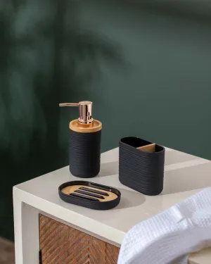 Modern Acrylic 3 Piece Bathroom Set - Blackbathroom decor,boho bathroom decor,minimalist bathroom decor