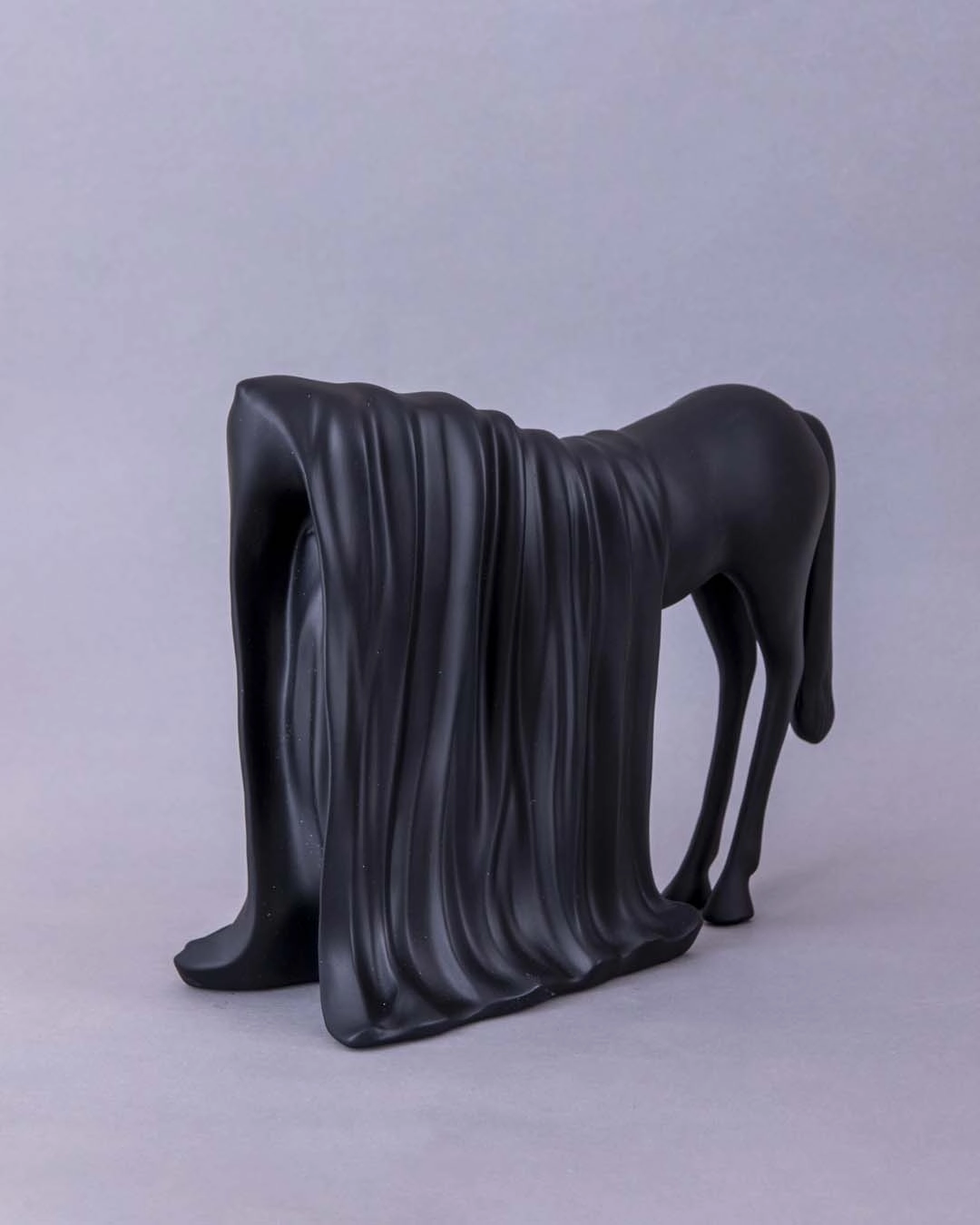 Modern Abstract Animal Sculpture - Black