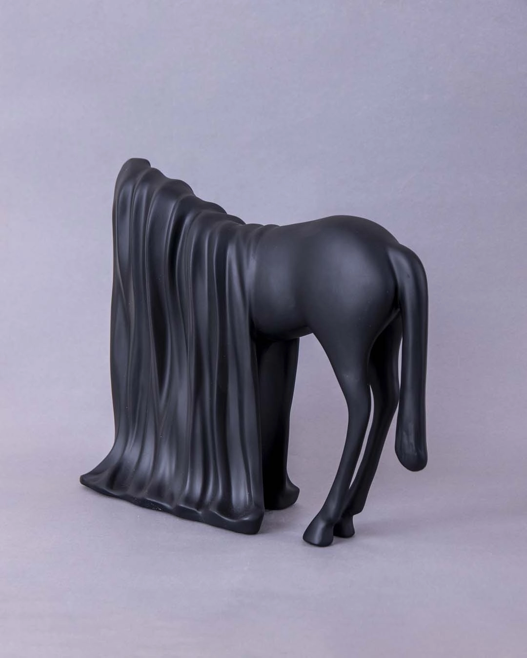 Modern Abstract Animal Sculpture - Black