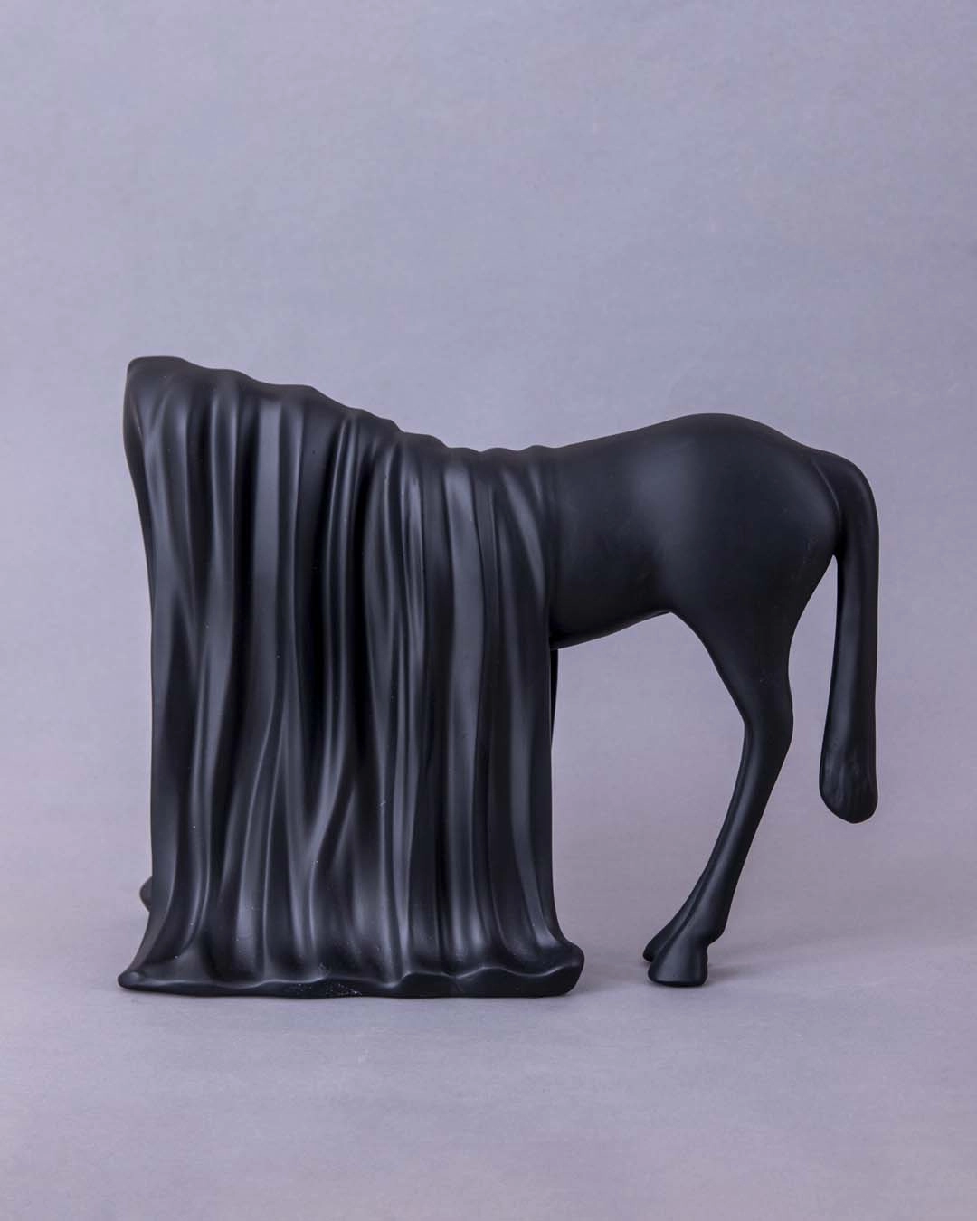 Modern Abstract Animal Sculpture - Black
