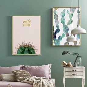 Modern Green Leaf Wall Art With Framenordic style wall decor