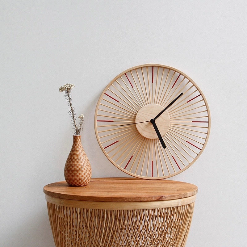 Modern Japanese Bamboo Clocknordic style wall decor