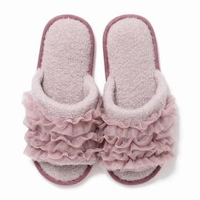 Moist Knit Frill Room Shoes Pinkbedding sets ,throw blankets 