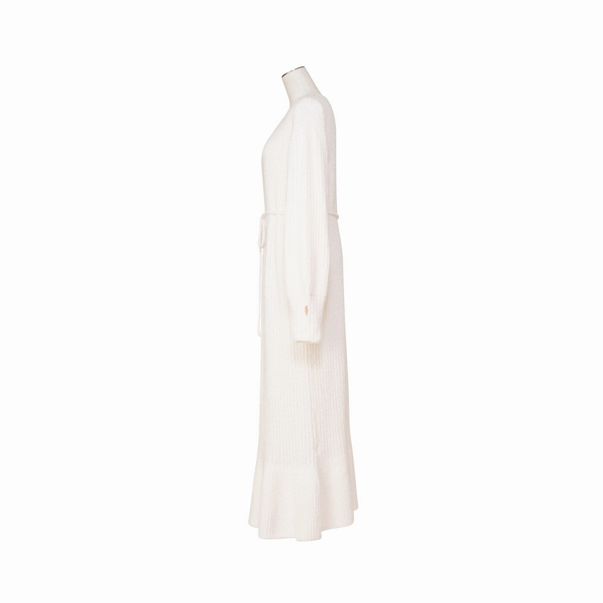 Mole Knit Dress With Extended Sleeves