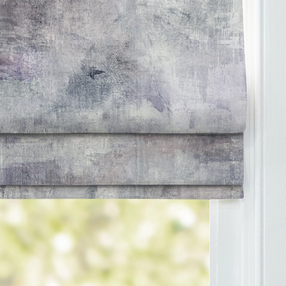 Monet Printed Satin Made to Measure Roman Blinds Onyx