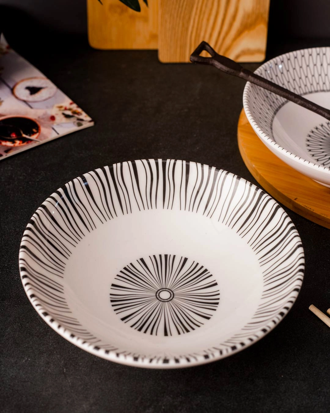Monique Melamine Serving Bowl - White