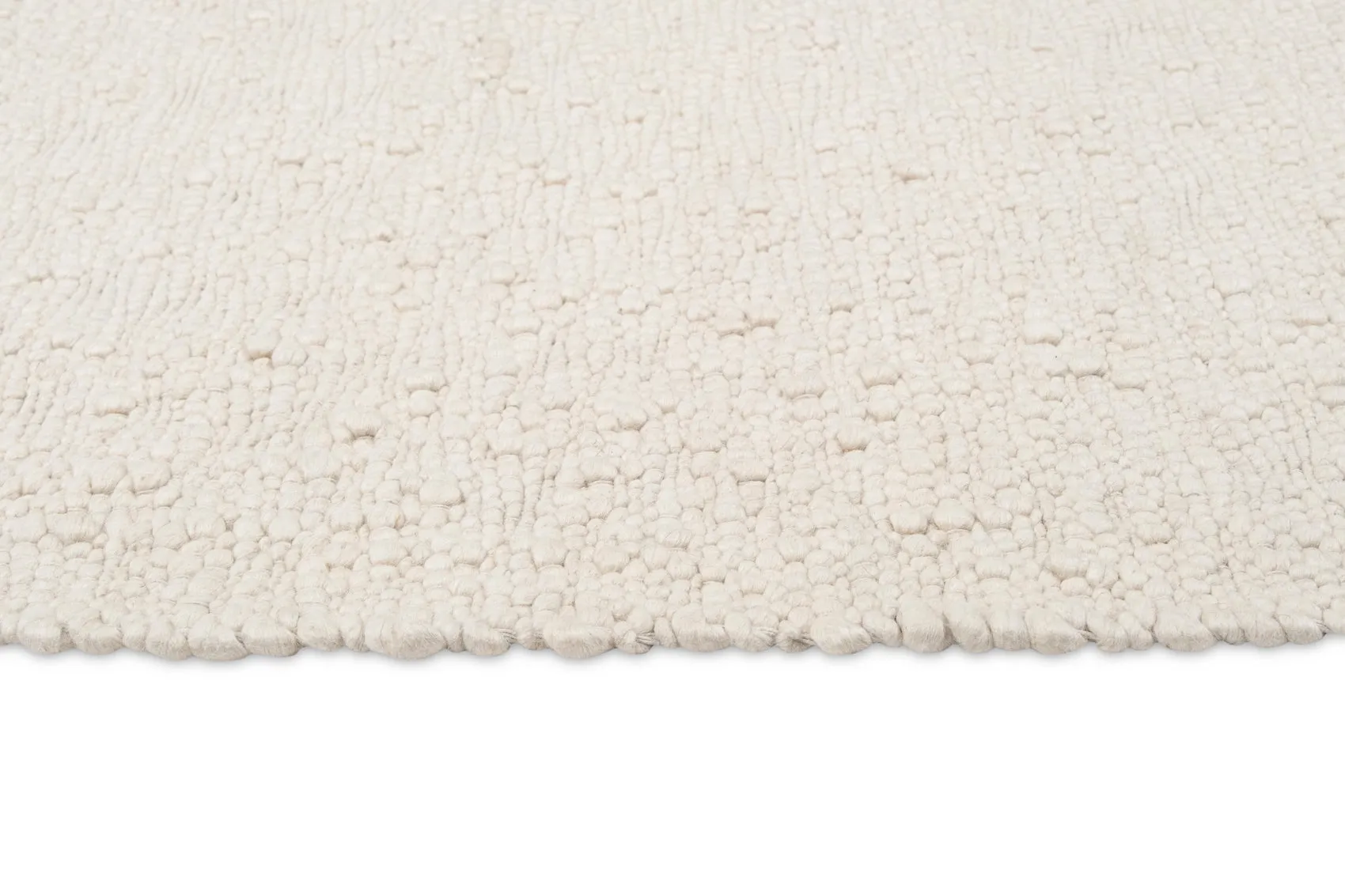 Monti Cream Textured Handmade Wool Rug