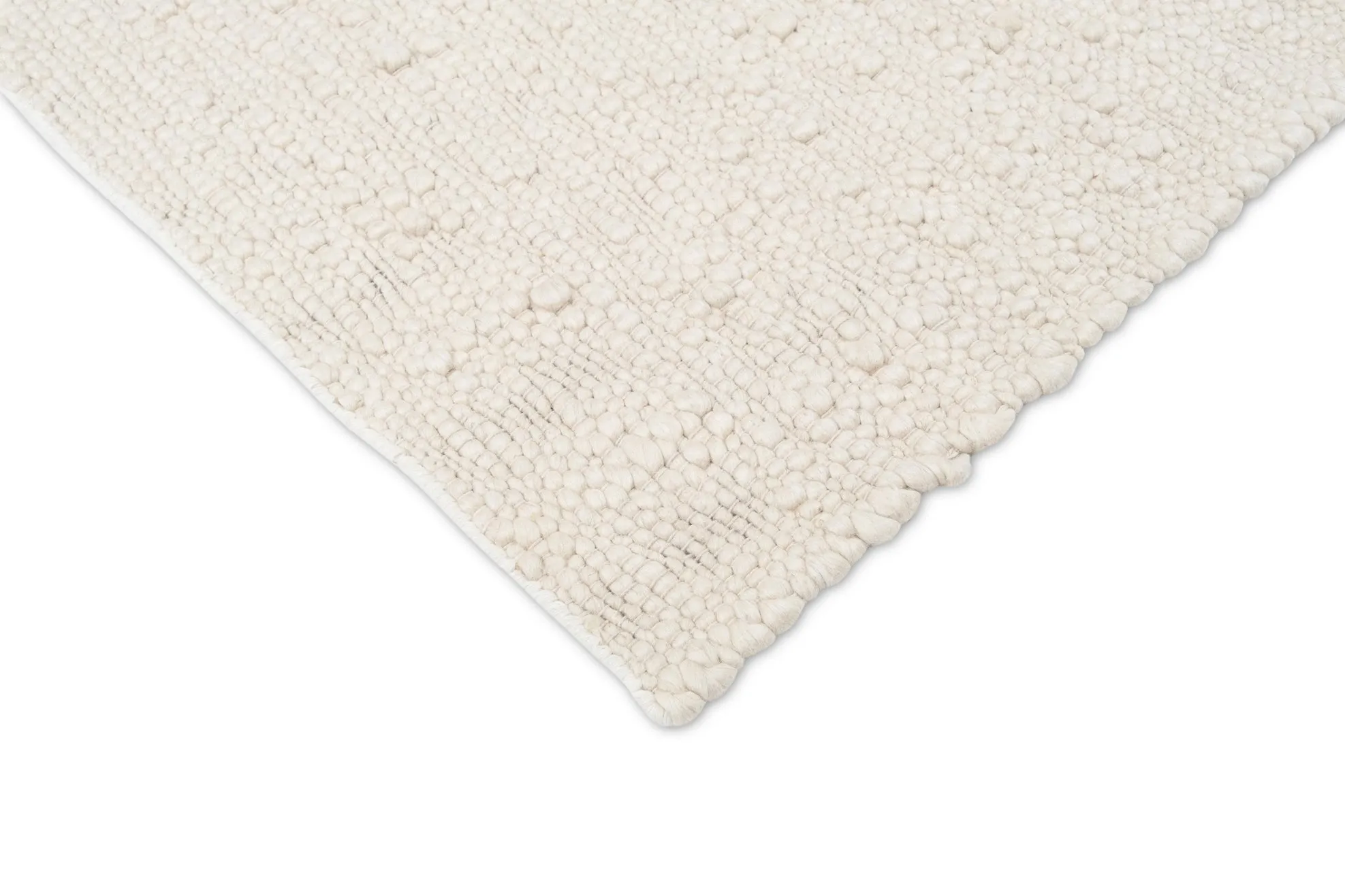 Monti Cream Textured Handmade Wool Rug