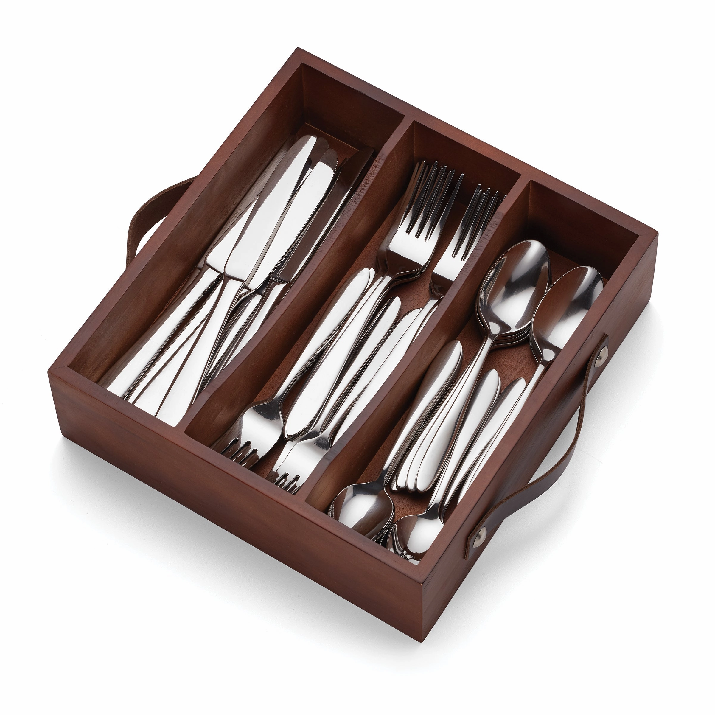 Mooncrest 30 Piece Flatware Set with Caddyeco-friendly bamboo fiber tableware set 