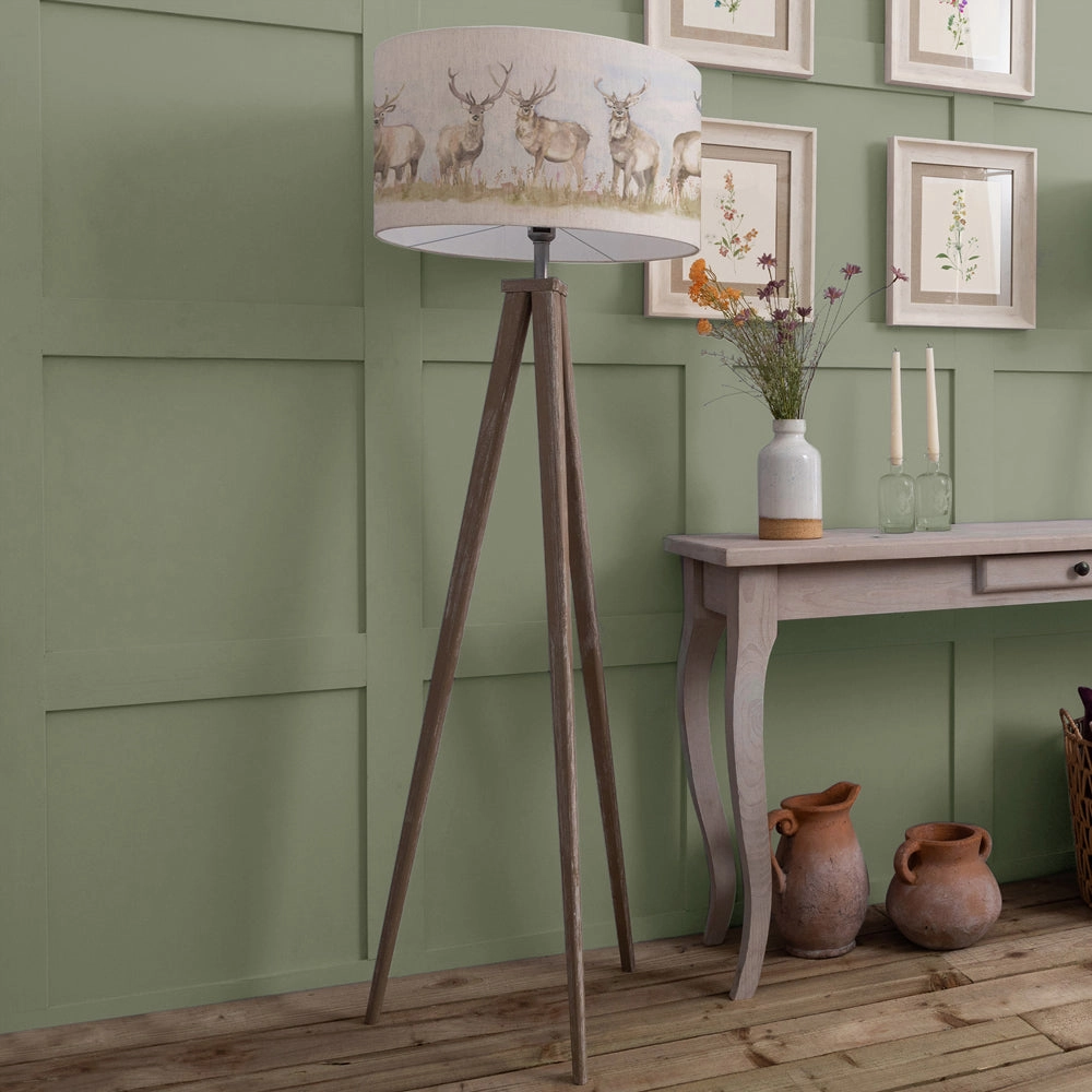 Moorland Stag Eva & Aratus Complete Floor Lamp Grey/Linenmodern home decor ,home decor for bedroom 