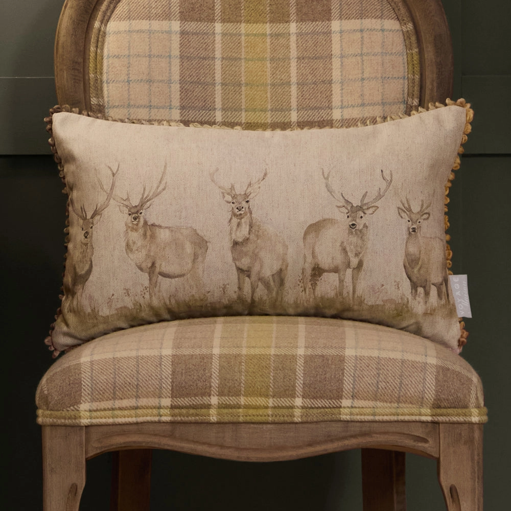 Moorland Stag Printed Cushion Naturalbedding sets ,throw blankets 